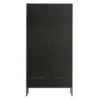 WOOOD Garderobekast Adam 2 Deurs Zwart 200x100x53 Cm -Meubel Pracht 123 506