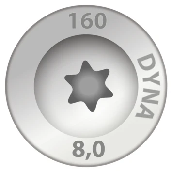 Dynaplus Houtbouwschroef Tellerkop Verzinkt TX-30 6.0x80 25 Stuks 4 Dynaplus Houtbouwschroef Tellerkop Verzinkt TX-30 6.0x80 25 Stuks - Afbeelding 2