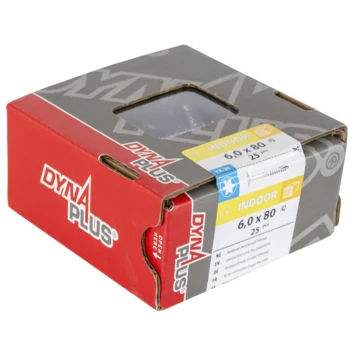 Dynaplus Houtbouwschroef Tellerkop Verzinkt TX-30 6.0x80 25 Stuks 5 Dynaplus Houtbouwschroef Tellerkop Verzinkt TX-30 6.0x80 25 Stuks - Afbeelding 3