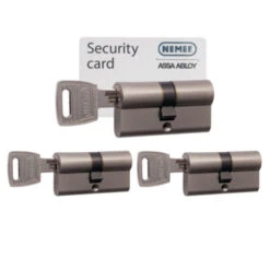 Nemef Veiligheidscilinder NF4 Met Keersleutel 30/30 Mm SKG 3-sterren Gelijksluitend 3 Stuks -Meubel Pracht 123 5093