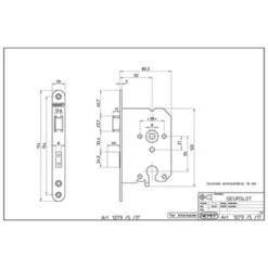 Nemef Veiligheidsslot SKG 1-ster Buitendeur Doorn 50mm PC 55mm -Meubel Pracht 123 5098