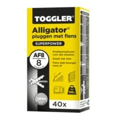Toggler Alligatorplug Met Flens AF8 8 Mm 40 Stuks