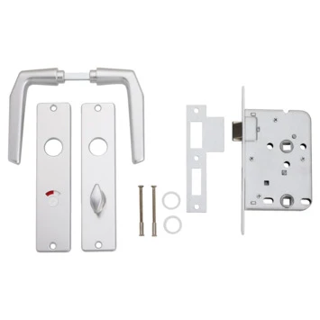 Insteekslot Badkamerslot/wc-slot Met Witte Slotplaat Incl. Kruk 8 Mm Doorn 50mm 3 Insteekslot Badkamerslot/wc-slot Met Witte Slotplaat Incl. Kruk 8 Mm Doorn 50mm