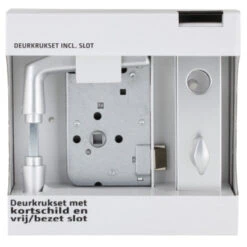 Insteekslot Badkamerslot/wc-slot Met Witte Slotplaat Incl. Kruk 8 Mm Doorn 50mm 9 Insteekslot Badkamerslot/wc-slot Met Witte Slotplaat Incl. Kruk 8 Mm Doorn 50mm -Meubel Pracht 123 5229