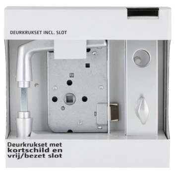 Insteekslot Badkamerslot/wc-slot Met Witte Slotplaat Incl. Kruk 8 Mm Doorn 50mm 6 Insteekslot Badkamerslot/wc-slot Met Witte Slotplaat Incl. Kruk 8 Mm Doorn 50mm - Afbeelding 4