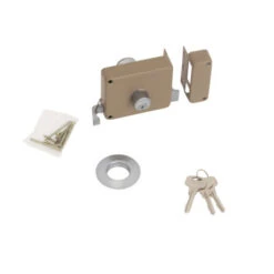 Yale Oplegslot Met Buitencilinder Vast Grijs Gelakt 634-50mm -Meubel Pracht 123 5405