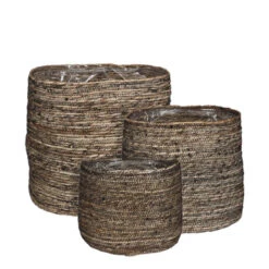 Jeanine Mand Rond Bruin H26xd28 Cm