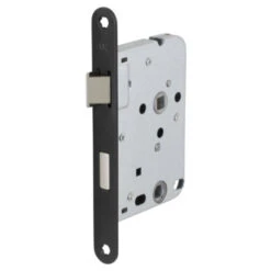 ATZ Insteekslot Badkamerslot/wc-slot Met Zwarte Voorplaat Doorn 50mm