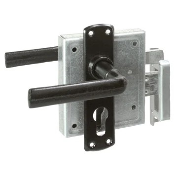 Tuinpoortsluiting Poortslot Voor Cilinderslot Met Beslag Zwart 3 Tuinpoortsluiting Poortslot Voor Cilinderslot Met Beslag Zwart