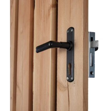 Tuinpoortsluiting Poortslot Voor Cilinderslot Met Beslag Zwart 5 Tuinpoortsluiting Poortslot Voor Cilinderslot Met Beslag Zwart - Afbeelding 3