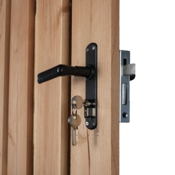 Tuinpoortsluiting Poortslot Voor Cilinderslot Met Beslag Zwart 8 Tuinpoortsluiting Poortslot Voor Cilinderslot Met Beslag Zwart - Afbeelding 6