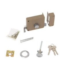 Yale Oplegslot Met Buitencilinder Los Grijs Gelakt 614-50mm -Meubel Pracht 123 5583