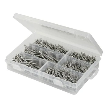 GAMMA Schroef Universeel Assortiment Platkop RVS 550 Stuks 3 GAMMA Schroef Universeel Assortiment Platkop RVS 550 Stuks