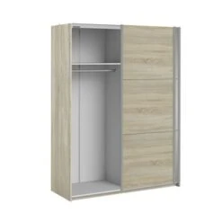 Garderobekast Janneke Lichteiken Met Spiegel 180cm -Meubel Pracht 123 592