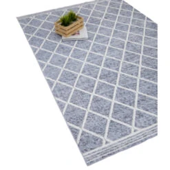 Vloerkleed Vouwbaar Taupe Geruit 160X230CM -Meubel Pracht 123 6148