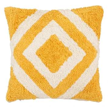 Kussen D.geel - L45xb45xh10cm 3 Kussen D.geel - L45xb45xh10cm