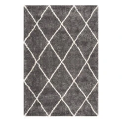 Cavallino Vloerkleed Grijs/Beige Ruit 35 Mm 160x230 Cm