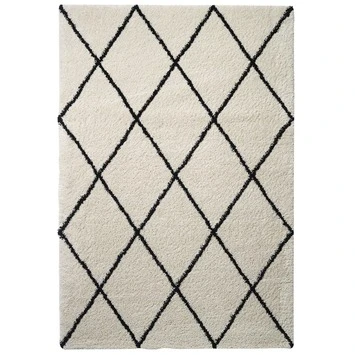 Cavallino Vloerkleed Wit/Zwart Ruit 35 Mm 160x230 Cm 3 Cavallino Vloerkleed Wit/Zwart Ruit 35 Mm 160x230 Cm