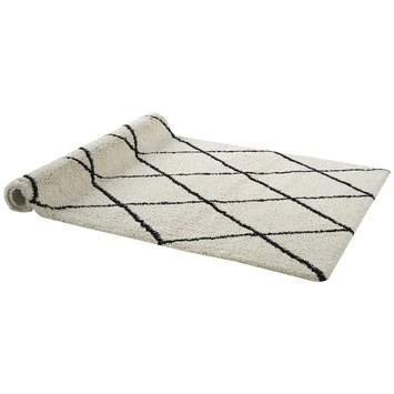 Cavallino Vloerkleed Wit/Zwart Ruit 35 Mm 160x230 Cm 4 Cavallino Vloerkleed Wit/Zwart Ruit 35 Mm 160x230 Cm - Afbeelding 2