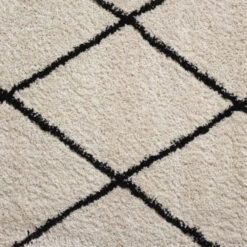 Cavallino Tapijt Wit/Zwart Ruit 35 Mm 160x230 Cm -Meubel Pracht 123 6741