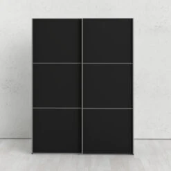 Kledingkast Janneke 150cm Zwart -Meubel Pracht 123 677