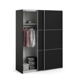 Kledingkast Janneke 150cm Zwart -Meubel Pracht 123 680