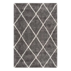 Cavallino Tapijt Grijs/Wit Ruit 35 Mm 160x230 Cm