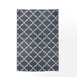 Buitenkleed Shantou Ruit Antraciet 160x230 CM