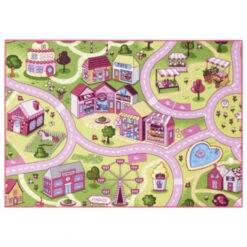 Vloerkleed Kinder Sweet Town 95x133 Cm