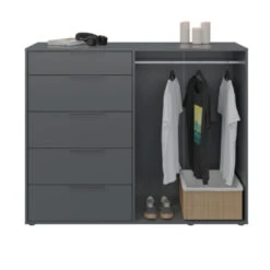 Kast James 5 Lades Met Hanggedeelte -Meubel Pracht 123 754