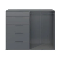 Kast James 5 Lades Met Hanggedeelte -Meubel Pracht 123 756