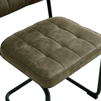 GAMMA Eetkamerstoel Tom PU-leer Donkergroen 7 GAMMA Eetkamerstoel Tom PU-leer Donkergroen - Afbeelding 5