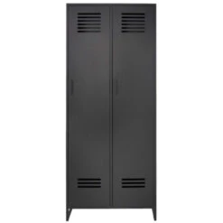 GAMMA Lockerkast Jason 2-deurs Metaal Zwart