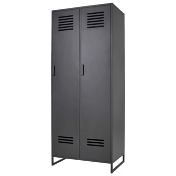 GAMMA Lockerkast Jason 2-deurs Metaal Zwart 4 GAMMA Lockerkast Jason 2-deurs Metaal Zwart - Afbeelding 2