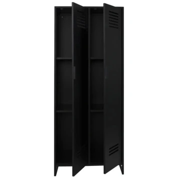 GAMMA Lockerkast Jason 2-deurs Metaal Zwart 6 GAMMA Lockerkast Jason 2-deurs Metaal Zwart - Afbeelding 4