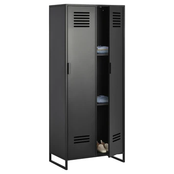 GAMMA Lockerkast Jason 2-deurs Metaal Zwart 8 GAMMA Lockerkast Jason 2-deurs Metaal Zwart - Afbeelding 6