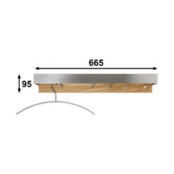 Kapstok RVS/hout Dex 10 Kapstok RVS/hout Dex -Meubel Pracht 123 871