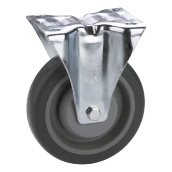 Bokwiel TPE Met Plaatbevestiging 100mm Tot 150kg 3 Bokwiel TPE Met Plaatbevestiging 100mm Tot 150kg