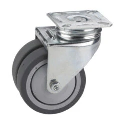 Zwenkwiel TPE Met Plaatbevestiging 75mm Tot 100kg