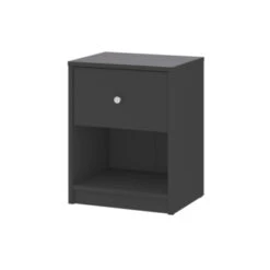 Nachtkastje Met Lade Mahra Grijs -Meubel Pracht 123 959